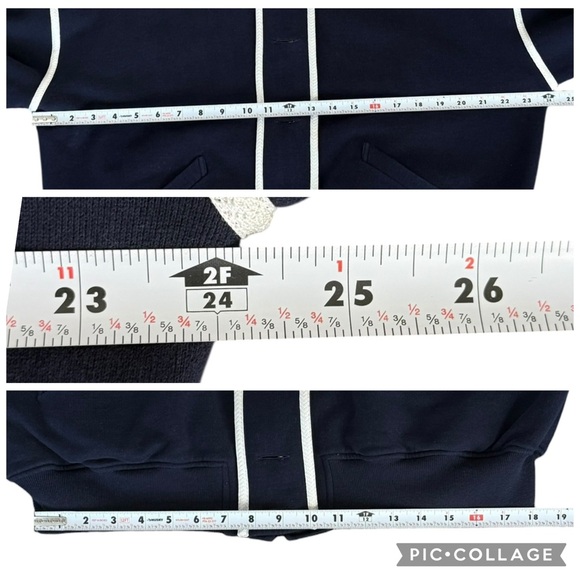 St. John Sport Varsity Cardigan Full Zip Gold Button Embroidered Patch Large - Picture 8 of 10